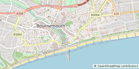 Map of Bournemouth, Dorset
