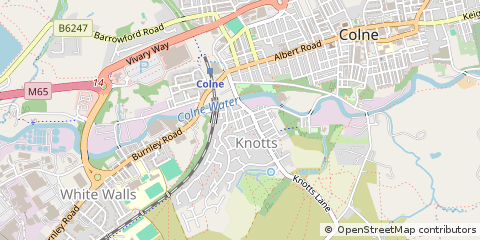Map of Colne, Lancashire