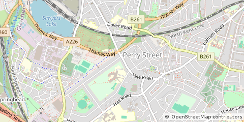 Map of Gravesend, Kent