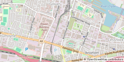 Map of Glasgow, Lanarkshire