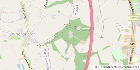 Map of Chorley, Lancs