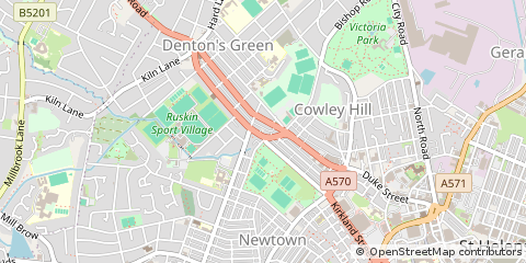 Map of ST Helens, Merseyside