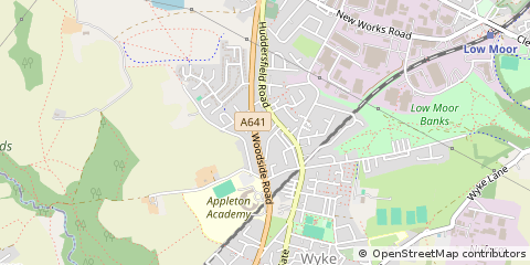 Map of Bradford, West Yorkshire