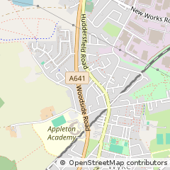 Map of Bradford, West Yorkshire