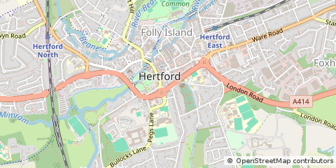 Map of Hertford, Herts