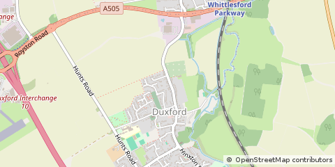Map of Duxford, Cambridge