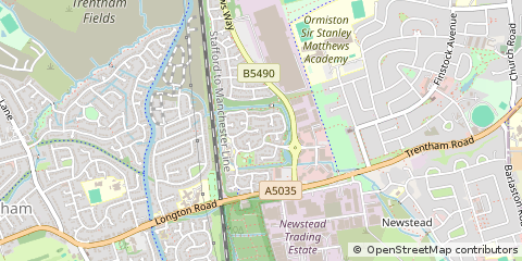 Map of Stoke-on-Trent, Staffordshire