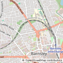 Map of Barnsley, South Yorkshire