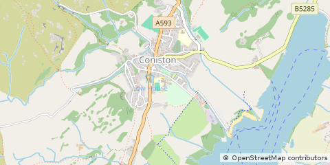 Map of Coniston, Cumbria