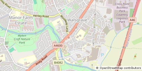 Map of Coventry, West Midlands