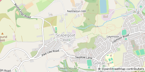 Map of Huddersfield, West Yorkshire