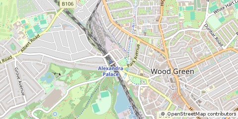 Map of Alexandra Palace, London
