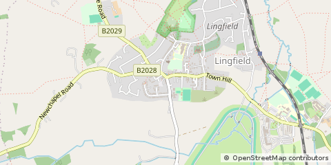 Map of Lingfield, Surrey