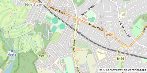 Map of Northwood, Middlesex
