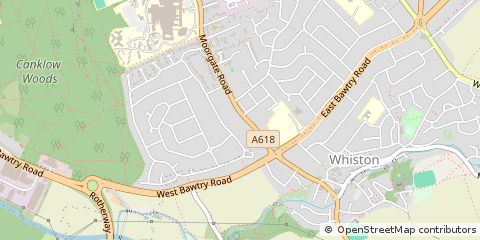 Map of Rotherham