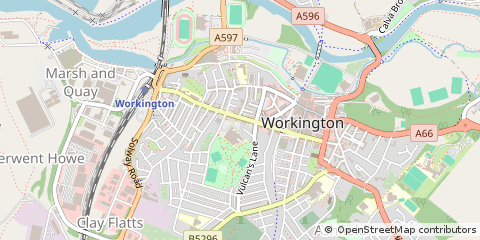 Map of Workington, Cumbria