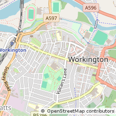 Map of Workington, Cumbria