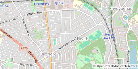 Map of Cardiff, South Glamorgan