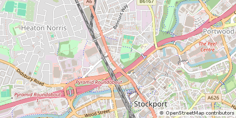Map of Stockport, Cheshire