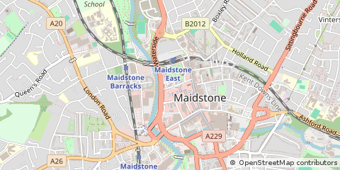 Map of Maidstone, Kent