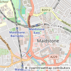 Map of Maidstone, Kent