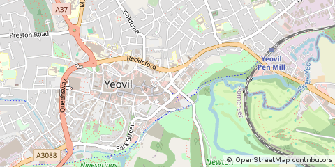 Map of Yeovil, Somerset
