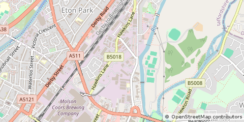 Map of Burton on Trent