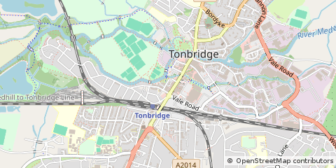 Map of Tonbridge, Kent