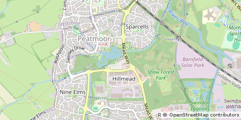 Map of Swindon, Wiltshire