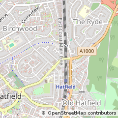 Map of Hatfield, Herts