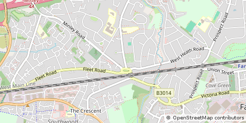 Map of Farnborough, Hampshire