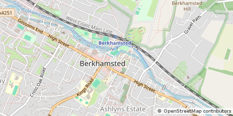 Map of Berkhamsted, Hertfordshire