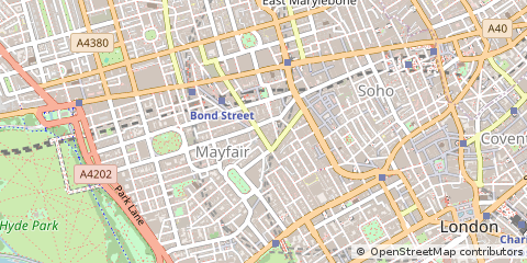 Map of Mayfair, London