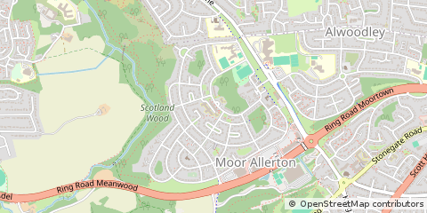 Map of Leeds, West Yorkshire