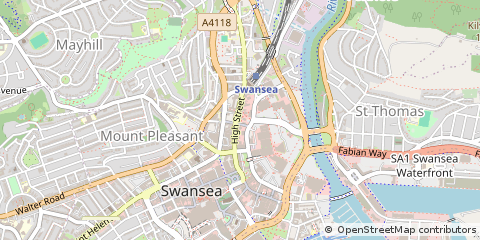 Map of Swansea