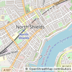 Map of North Shields, Tyne and Wear