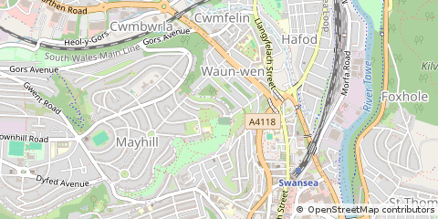 Map of Swansea