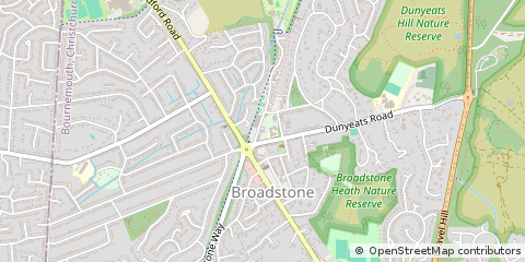 Map of Broadstone, Dorset