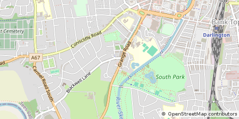 Map of Darlington, County Durham