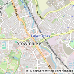 Map of Stowmarket, Suffolk