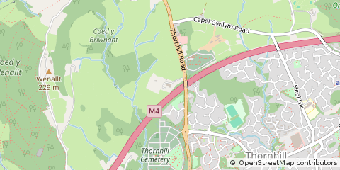 Map of Cardiff, South Glamorgan