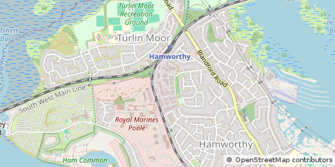 Map of Poole, Dorset