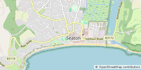 Map of Seaton, Devon