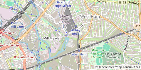 Map of Stratford, London