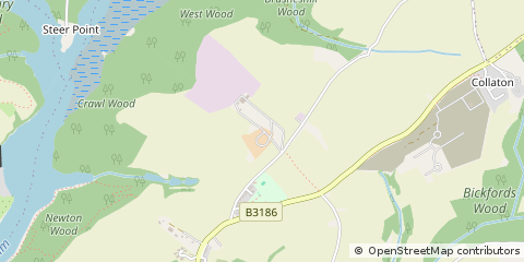Map of Newton Ferrers, Devon