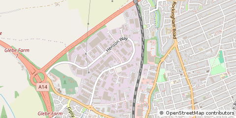 Map of Kettering, Northamptonshire