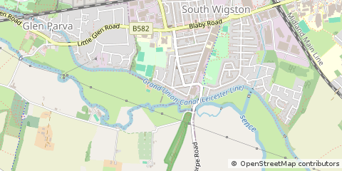 Map of Wigston, Leicestershire