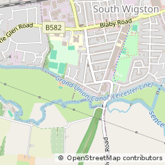 Map of Wigston, Leicestershire