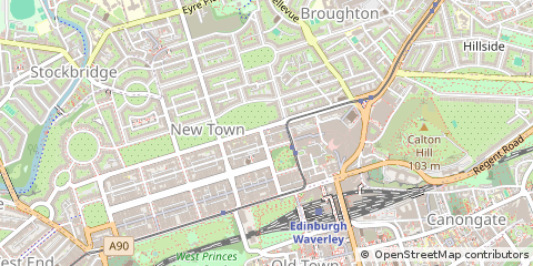 Map of Edinburgh, Midlothian