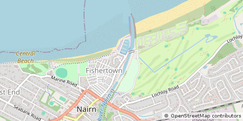 Map of Nairn, Highland